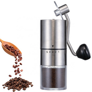 Wholesale portable Espresso Grinder Speed Adjustable Manual Coffee Grinder Gift Set molino de cafe with conical burrs