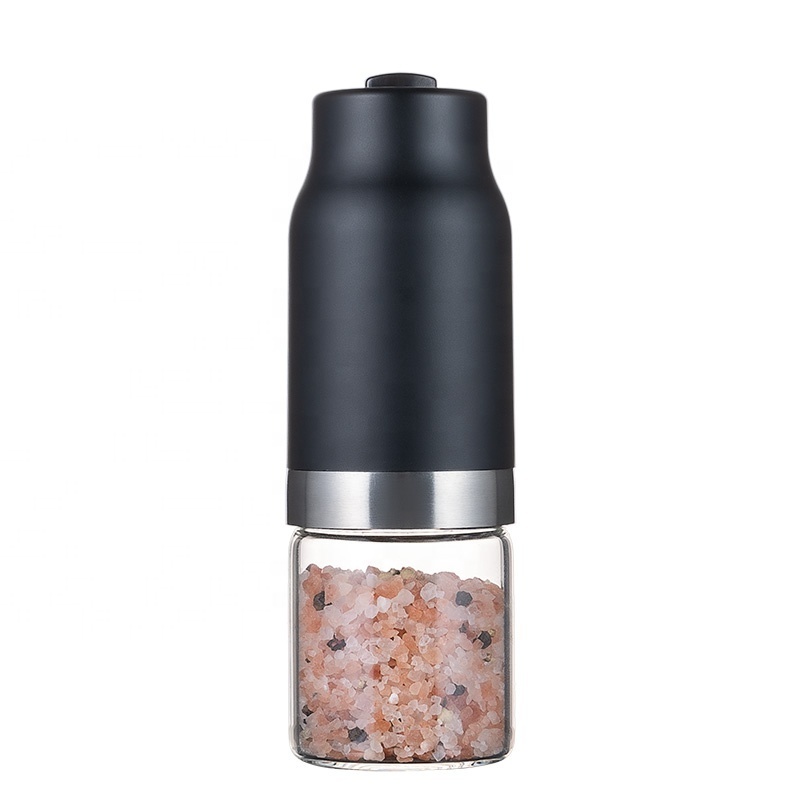 Kitchen Spice & Herb Tools Gravity Auto Salt Mill 6xAAA Battery Electric Chili Fresh Pepper Grinder with ceramic grinding core