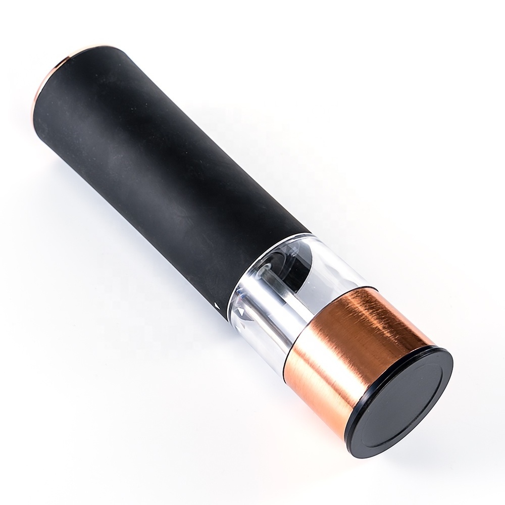 Luxury Rose Gold Electric Salt And Pepper Seasoning Mill Adjustable Coarseness Electric Black Pepper Grinder Set For Kitchen