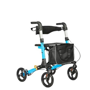 Foldable light weight 4 wheels walkers with seat for elderly people and disabled people Home Rollator