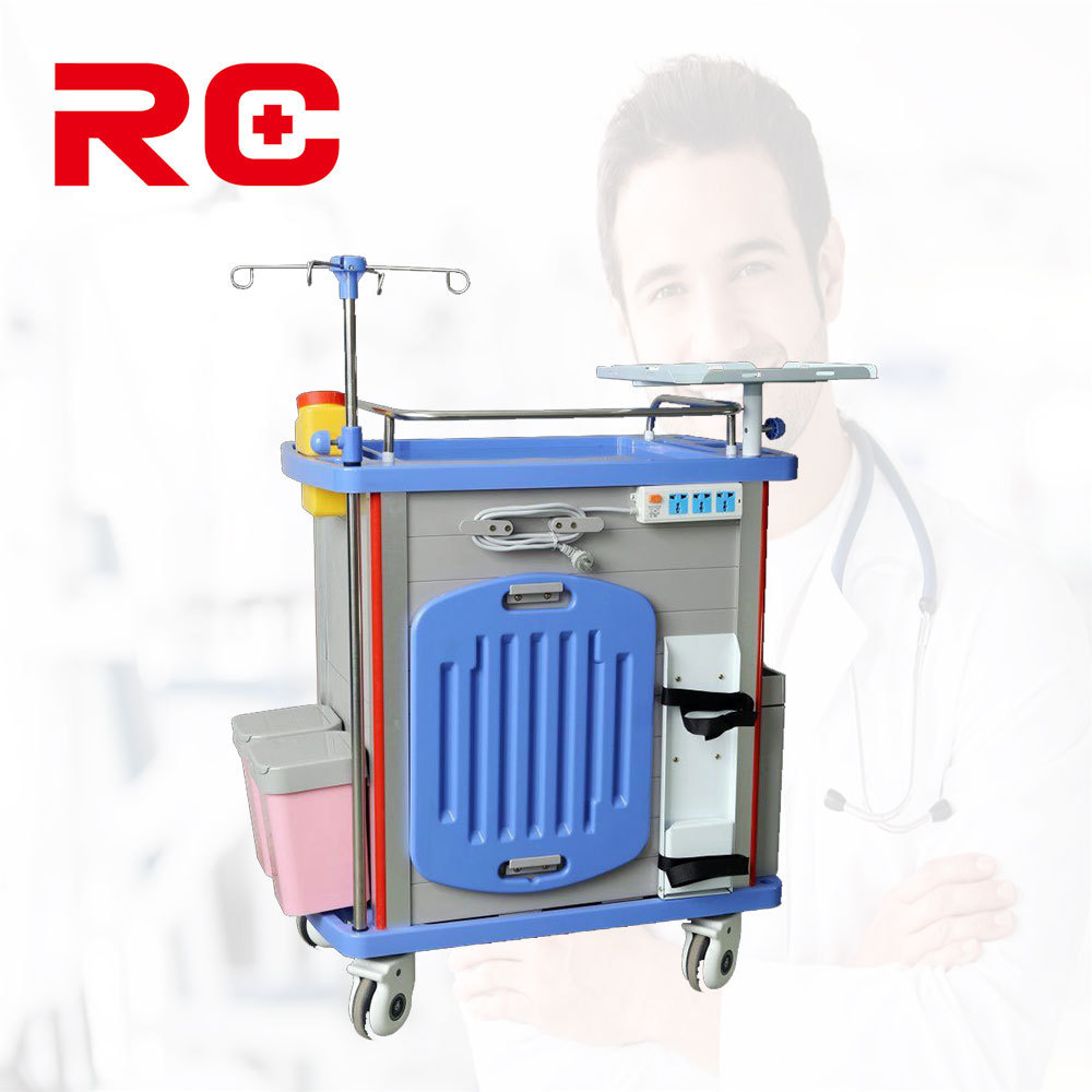 Factory Direct Size 750cm  ABS Emergency Trolley Medical Used Crash Carts For Sale