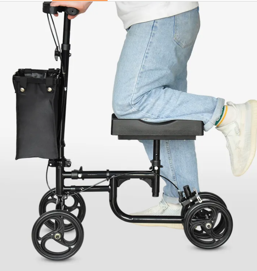 Mobility Equipment Deluxe Steerable Cycle Knee Walker Scooter for the elderly