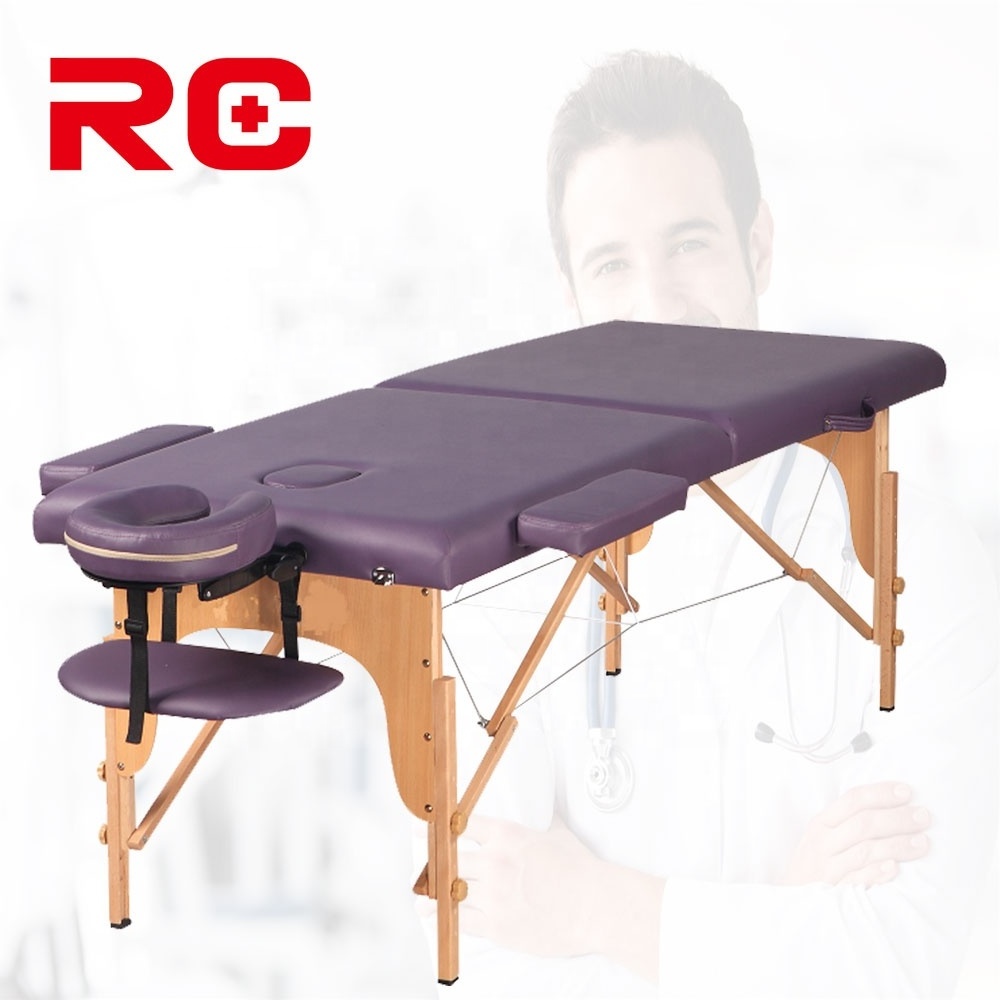 SPA Moxibustion Used Portable Wooden Massage Table Bed For Sale