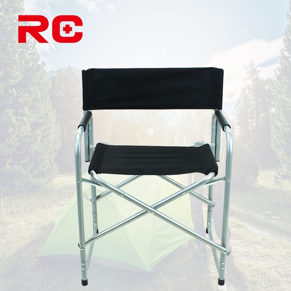 Customized Logo Oversized Metal Compact Portable Foldable Director Camping Chair