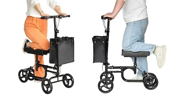 Mobility Equipment Deluxe Steerable Cycle Adult Knee Walker Scooter for the elderly