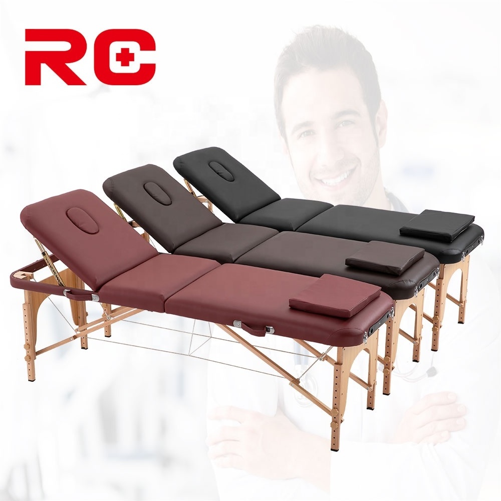 SPA Moxibustion Used Portable Wooden Massage Table Bed For Sale