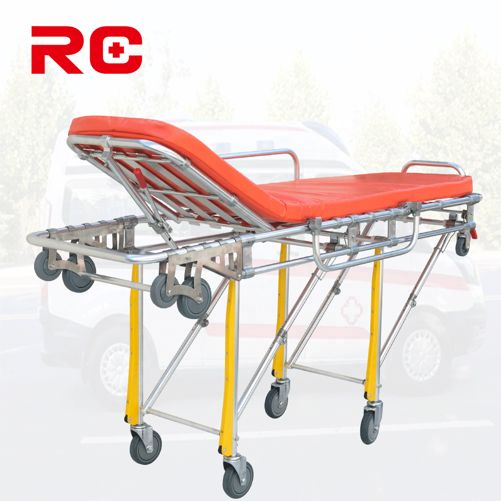 15 years Hospital Emergency Aluminum Loading Stretcher For Ambulance Car Emergency Ambulance Stretcher Bed