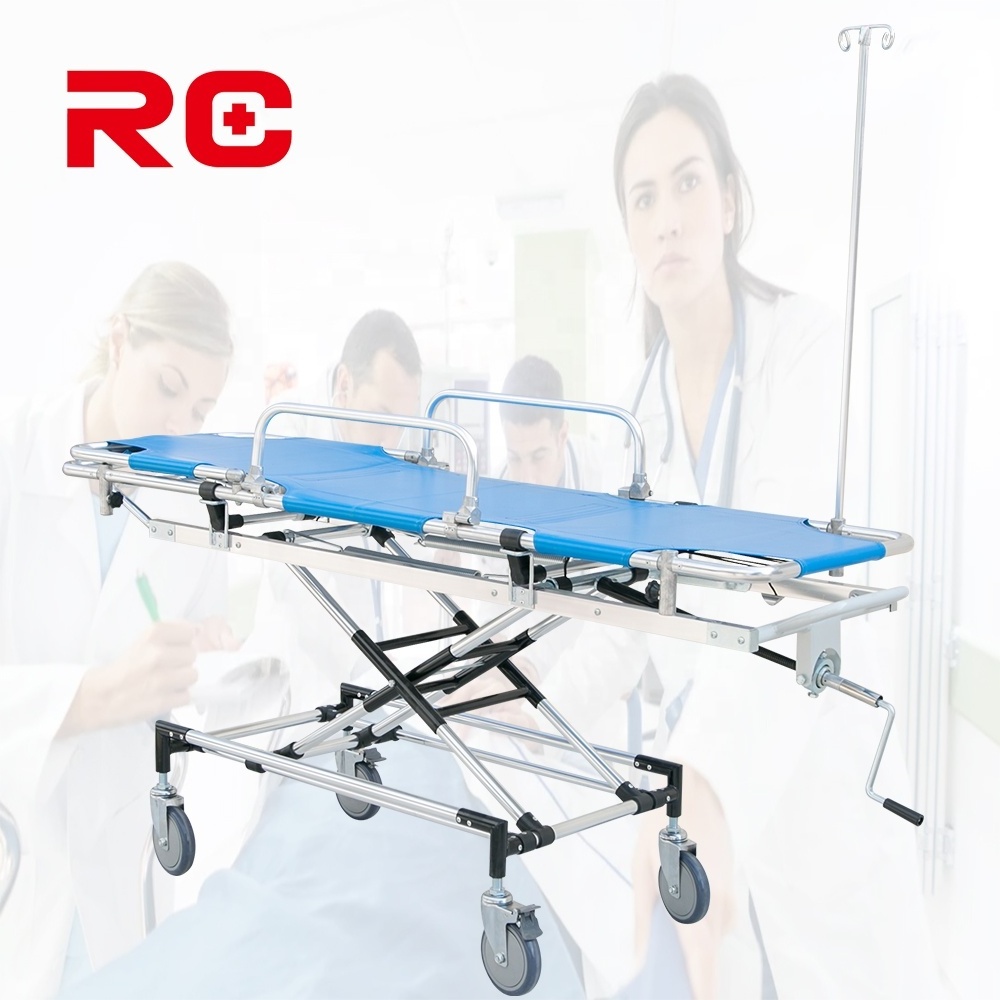 Adjustable Aluminum Rescue Patients Medical Hospital Emergency Ambulance Stretcher Bed