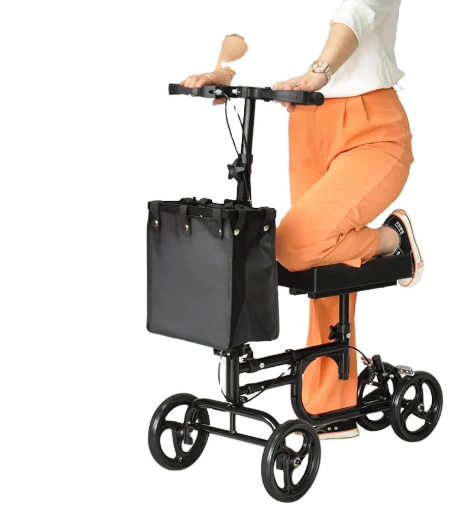 Mobility Equipment Deluxe Steerable Cycle Adult Knee Walker Scooter for the elderly