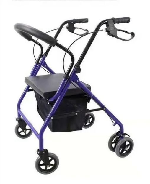 Steel Frame Wheel Adults Rollator Walker helper with Seat Walker Assist for Elder folding Walker