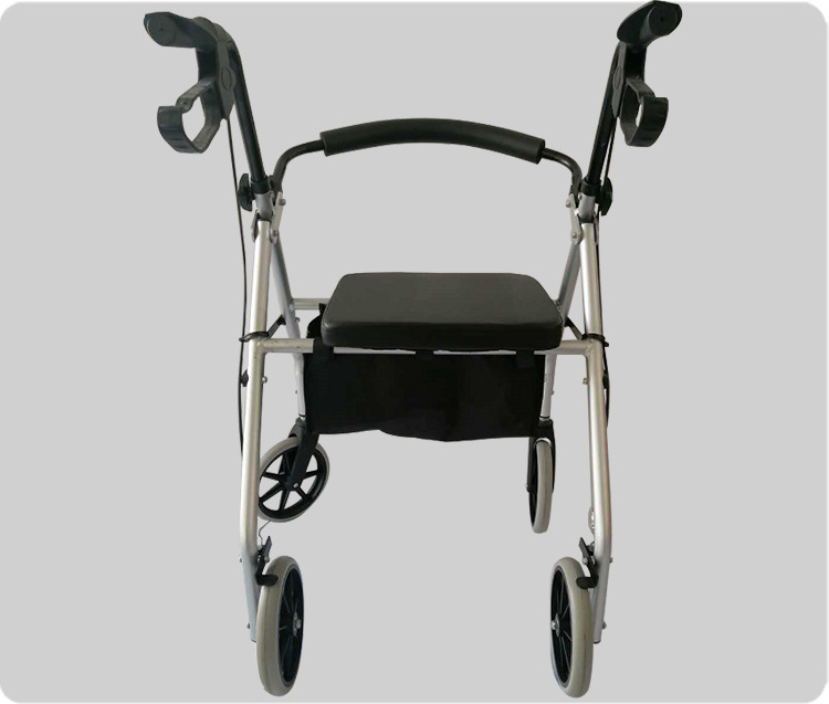 Steel Frame Wheel Adults Rollator Walker helper with Seat Walker Assist for Elder folding Walker