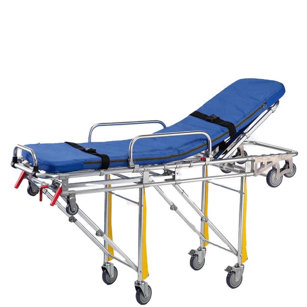 15 years Hospital Emergency Aluminum Loading Stretcher For Ambulance Car Emergency Ambulance Stretcher Bed