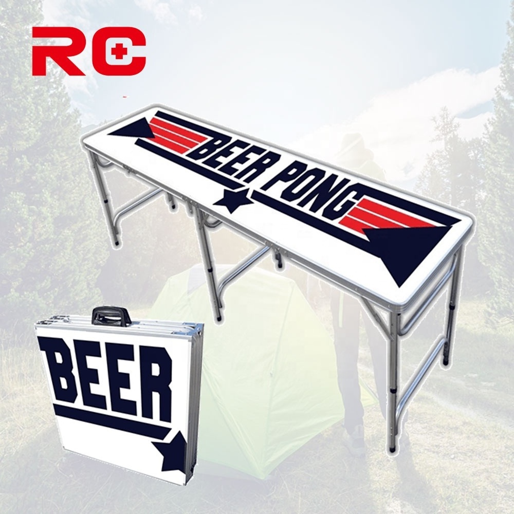 Factory Price Camping Aluminum Portable Cooler Box Picnic Folding Beer Extendable Table