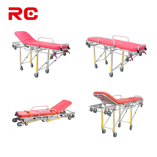 RC-A2 Collapsible Medical Equipment Rescue Stretcher Fist Aid Aluminum Hospital Bed Stretcher For Ambulance Car