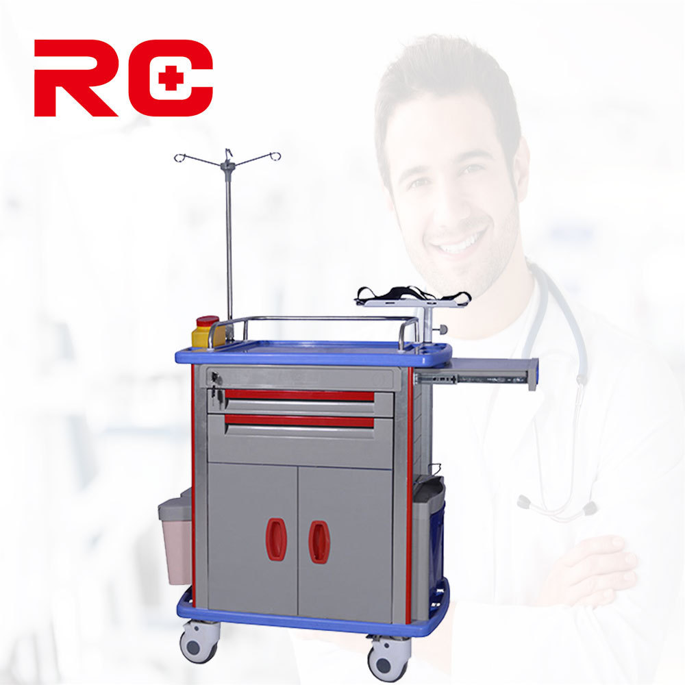 Factory Direct Size 750cm  ABS Emergency Trolley Medical Used Crash Carts For Sale