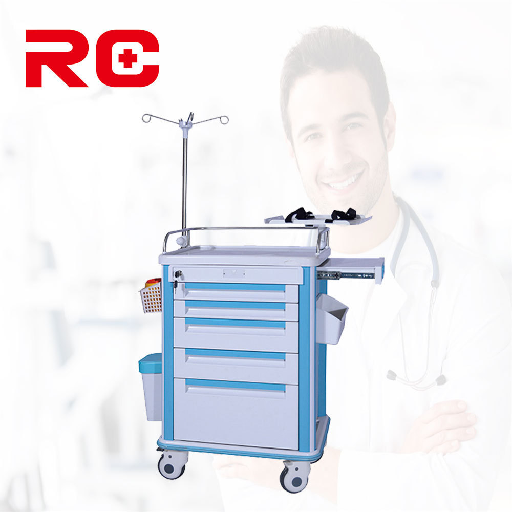 Factory Direct Size 750cm  ABS Emergency Trolley Medical Used Crash Carts For Sale