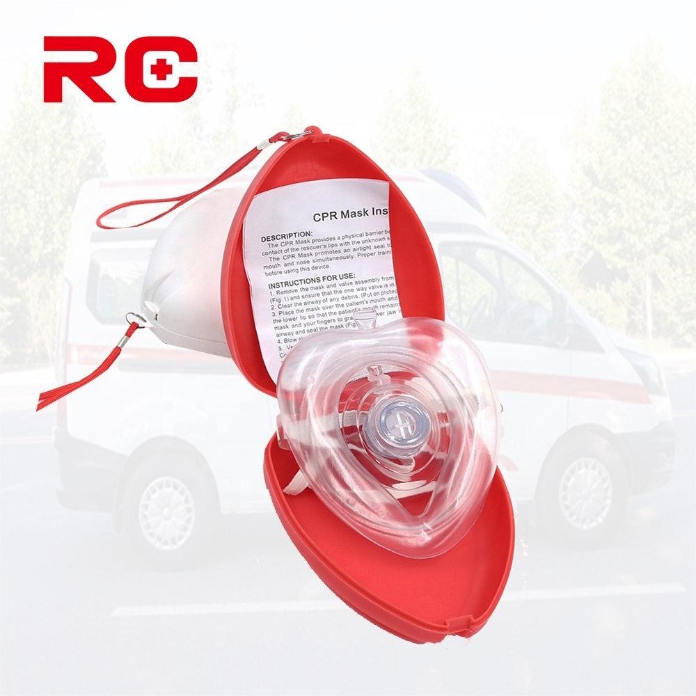 Wholesale CPR Face Masks One Way Valve Pocket CPR Mask With Hard Case