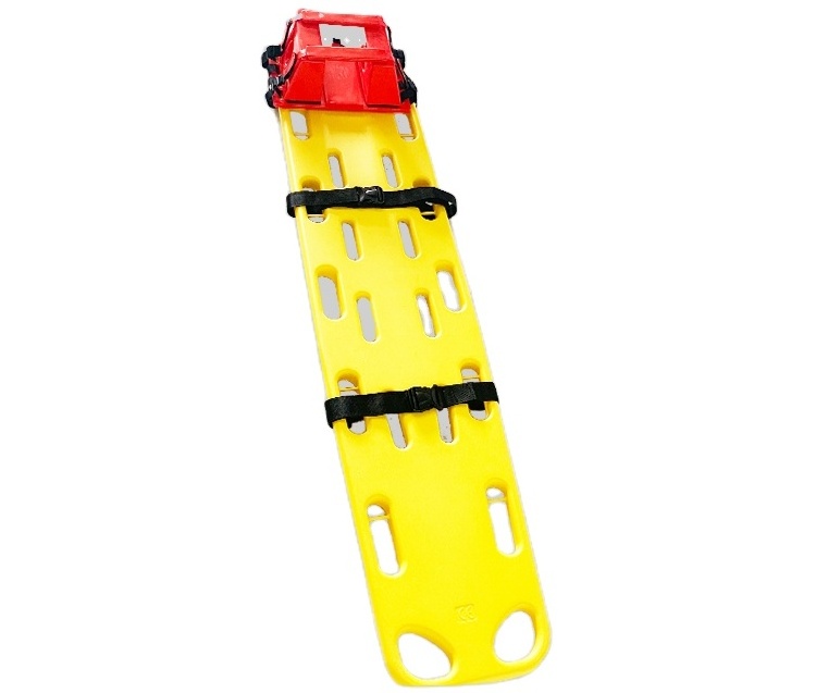 Wholesale  Medical Stretcher Manufacturer Lifeguard HDPE Spine Board With Head Immobilizer