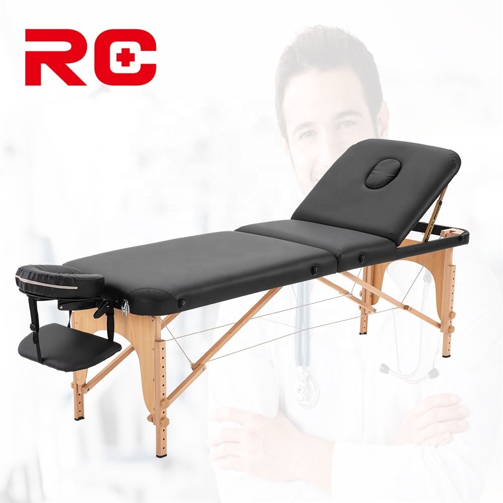 SPA Moxibustion Used Portable Wooden Massage Table Bed For Sale