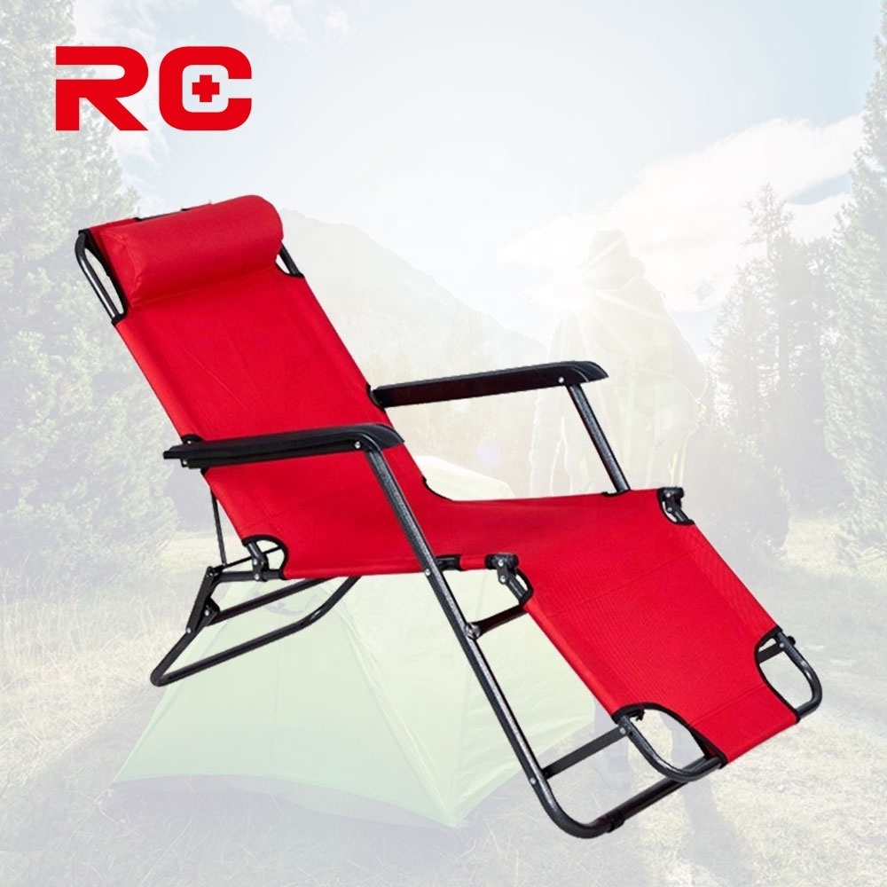 Multifunctional Outdoor Beach Used Folding Sun Lounge Chair Bed