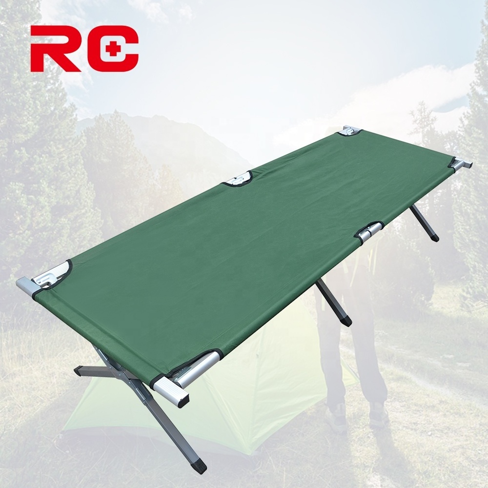 Reliable Foldable Cot Folding Bed Outdoor Aluminum Camping Bed For Vacation