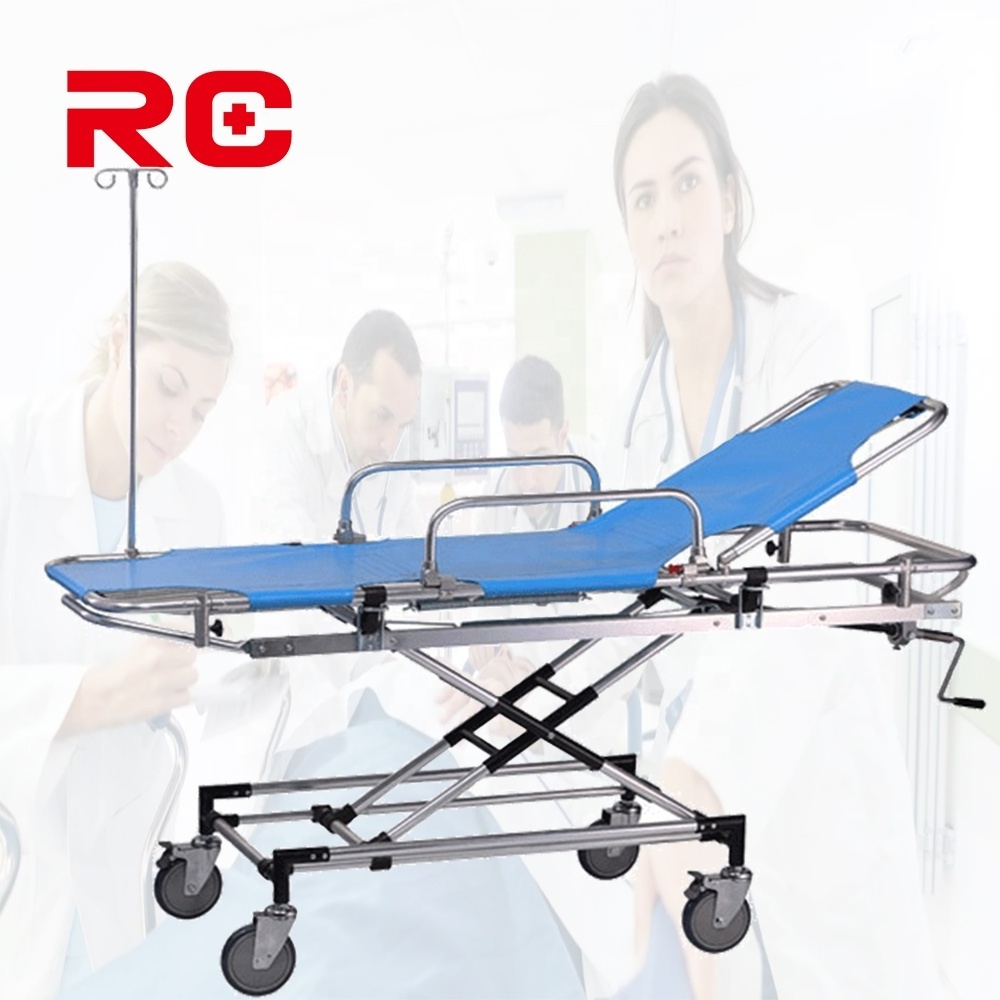 Adjustable Aluminum Rescue Patients Medical Hospital Emergency Ambulance Stretcher Bed