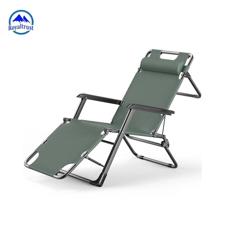 Steel Balanced Lounge Folding Reclining Beach Fishing Chair Folding Deckchair Sleeping  Zero Gravity Lounge Chair