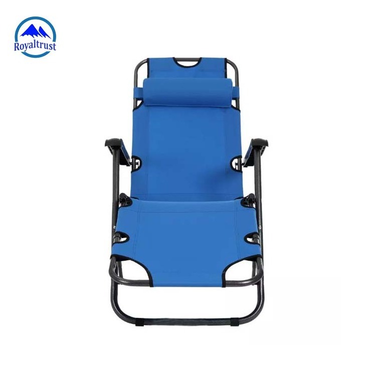 Steel Balanced Lounge Folding Reclining Beach Fishing Chair Folding Deckchair Sleeping  Zero Gravity Lounge Chair