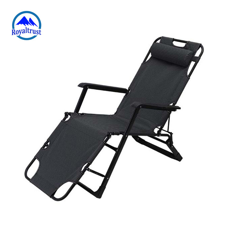 Steel Balanced Lounge Folding Reclining Beach Fishing Chair Folding Deckchair Sleeping  Zero Gravity Lounge Chair