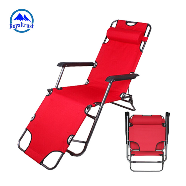 Outdoor Leisure Beach Sleeping Chair Cheap Plastic Strip Cadeira Praia Sun Lounger Zero Gravity Folding Reclining Lounge Chair