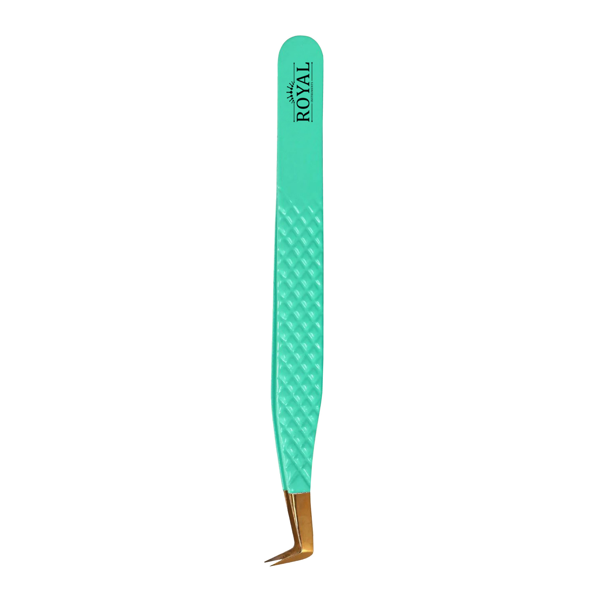 90 Degree Boot Volume Lash Tweezers Semi Curved Eyelash Pick Tweezers Gold Plated Color Extension Eyelash Tweezers