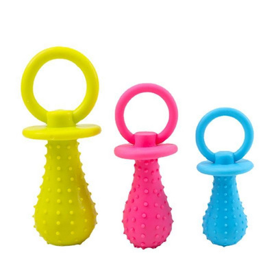 Dog TPR Flavor Bite Resistant Pacifier Molars Healthy Teeth Candy Colored Bite Toys Balloon