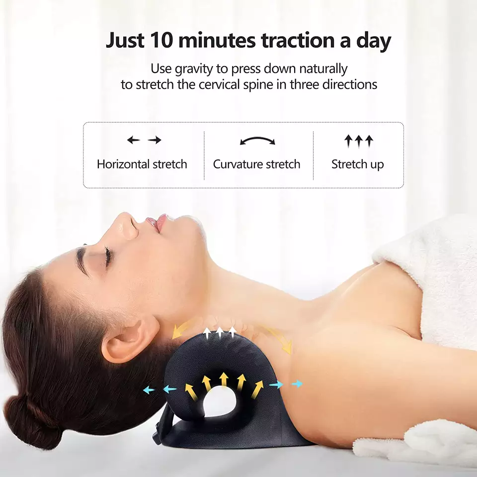 Newest Back Massager Neck Pain Relief Cervical Traction Pillow Device Neck Shoulder Stretcher Relaxer