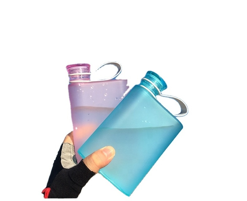 Water Cup Korean Portable Sport Water Bottles A5 Flat Plastic Creative PP Plastic Not Applicable for Boiling Water Box Outdoor