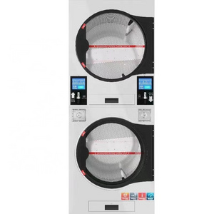 Royal Wash laundry vending commercial industrial fully automatic stack dryers machine with stainless steel 16kg 22kg