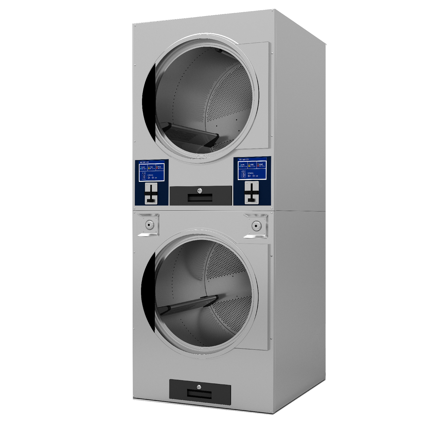 Stacked Dryer Machine Coin Operated 16*2kg Cloth Dryer Electric Gas Commercial Laundry Equipment for Hotel Hospital University