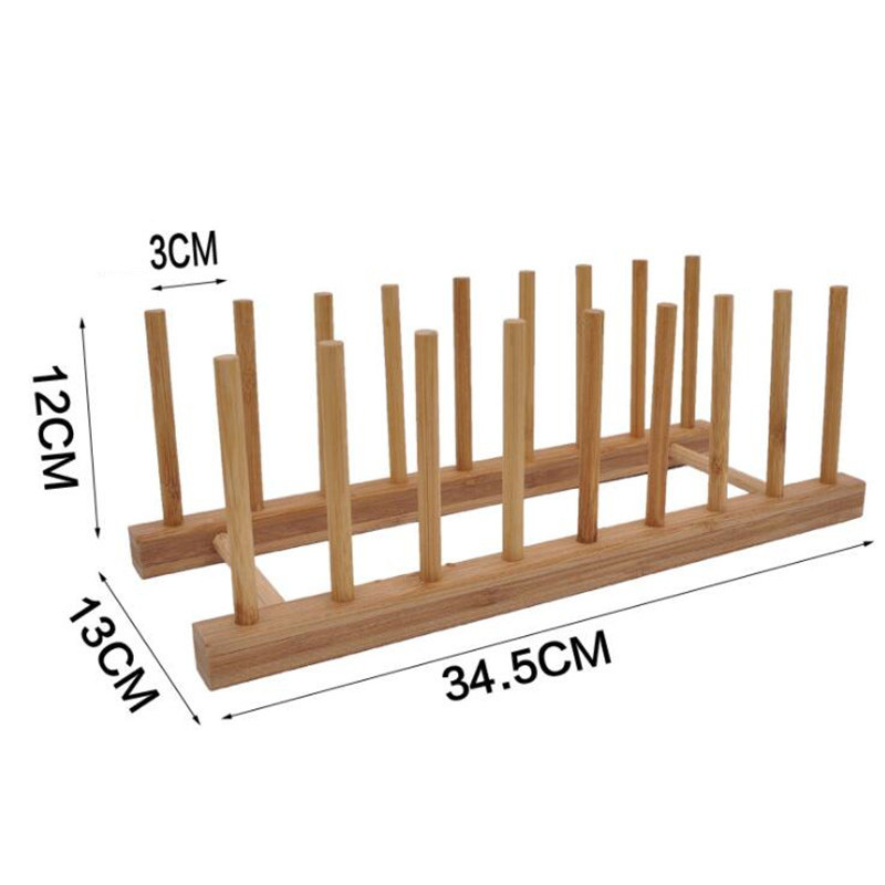 Bamboo Dish Drying Rack - Collapsible Dish Drainer Utensil Rack and Best Dish Holder for Kitchen Countertop