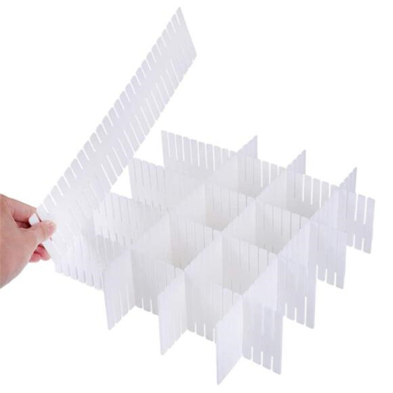 Grid Drawer Divider Plastic Adjustable Household Necessities Storage Plastic Drawer Divider