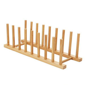 Bamboo Dish Drying Rack - Collapsible Dish Drainer Utensil Rack and Best Dish Holder for Kitchen Countertop