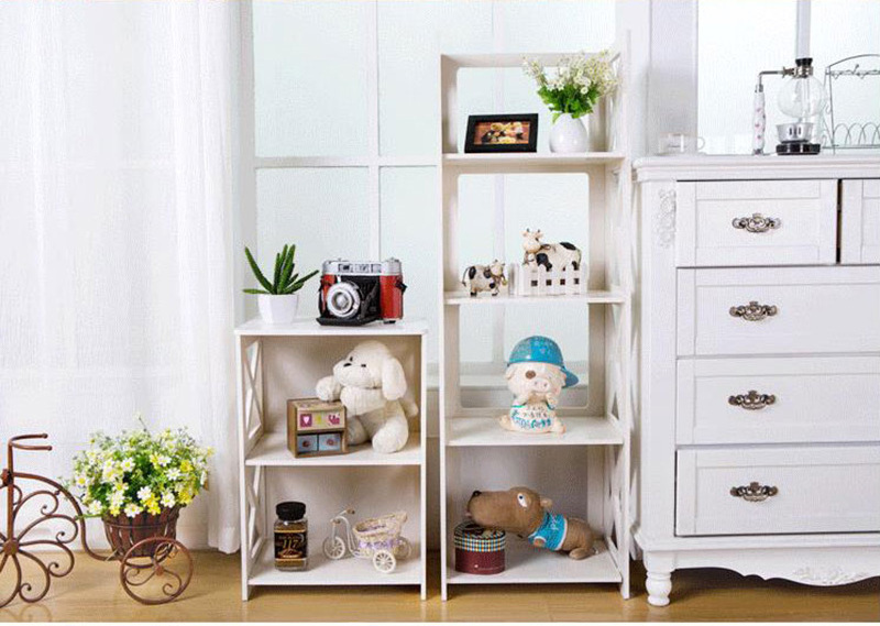 2 Tier Small Bookshelf Kids Open Shelves Standing Book Storage Shelf Display Rack Table  Living Room Bedroom beside table