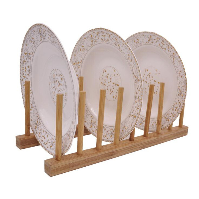 Bamboo Dish Drying Rack - Collapsible Dish Drainer Utensil Rack and Best Dish Holder for Kitchen Countertop