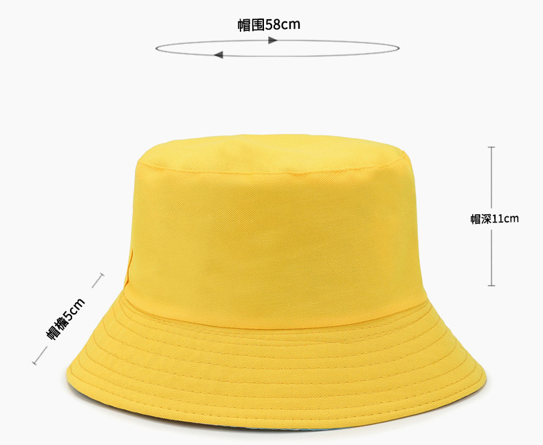 Factory Wholesale Custom Logo Brim Sun Beach Hat Adult Kids Outdoor UV Protection Fisherman Reversible Bucket Hat