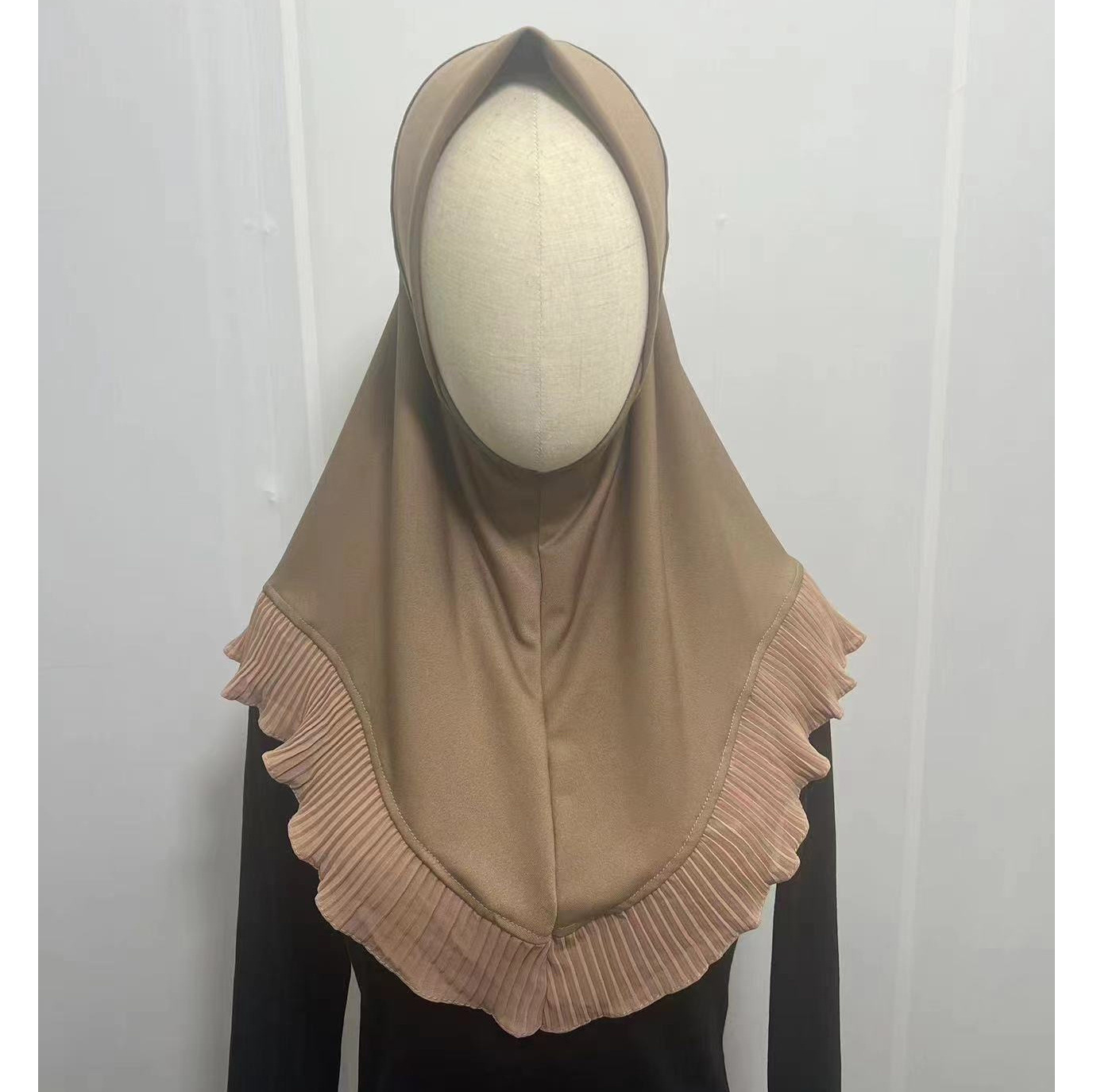 Fashionable new turquie ruffle medina prayer khimar hijabs niqab women wholesale instant hijab