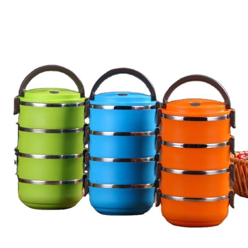 large capacity optional kitchen food container Removable dividers food warmer hot pot Insulated lunch box container