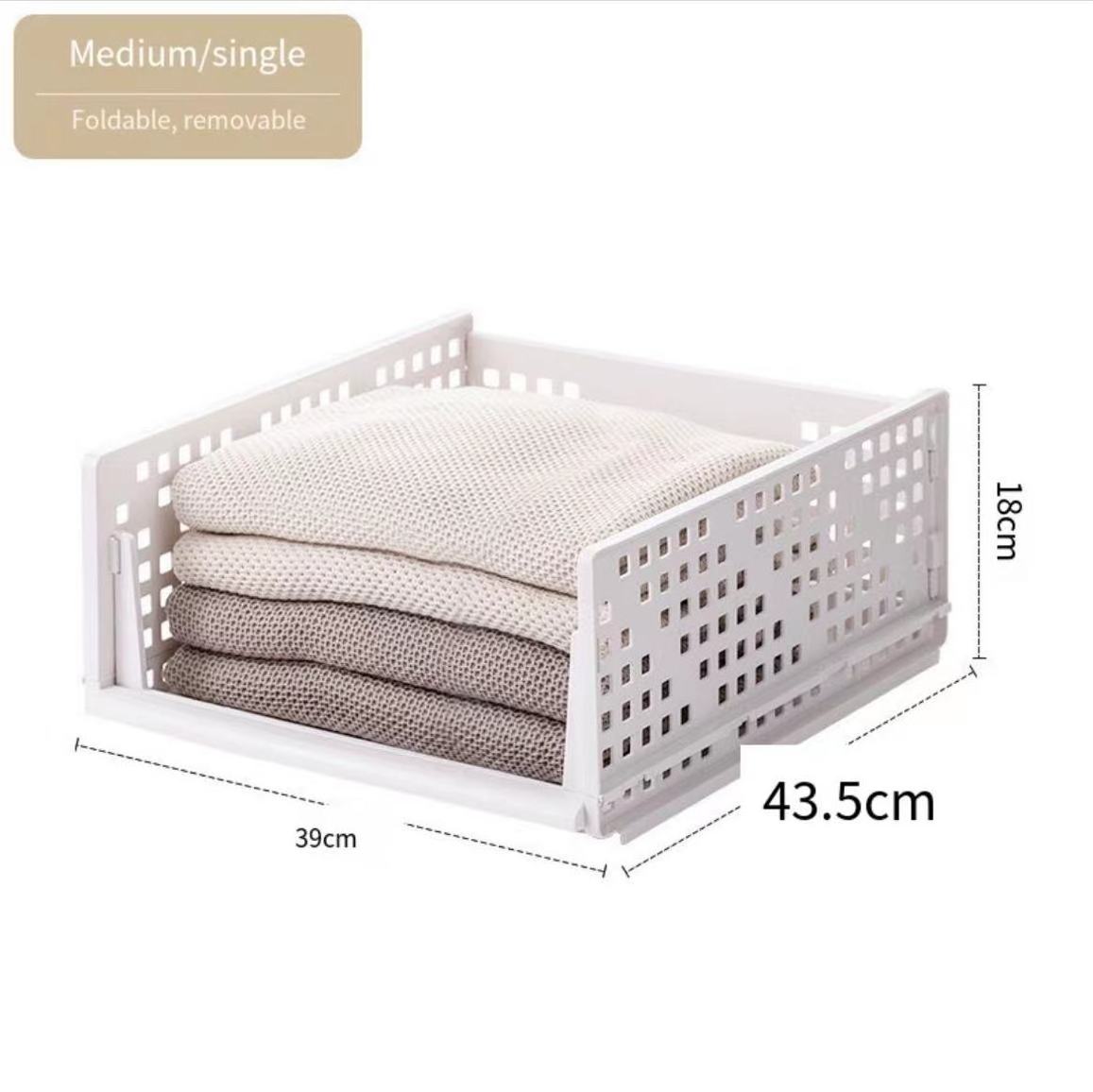 customized Living room Foldable Clothes Storage Cubby Hanging Shelves Closet Organizer Drawer with hooks