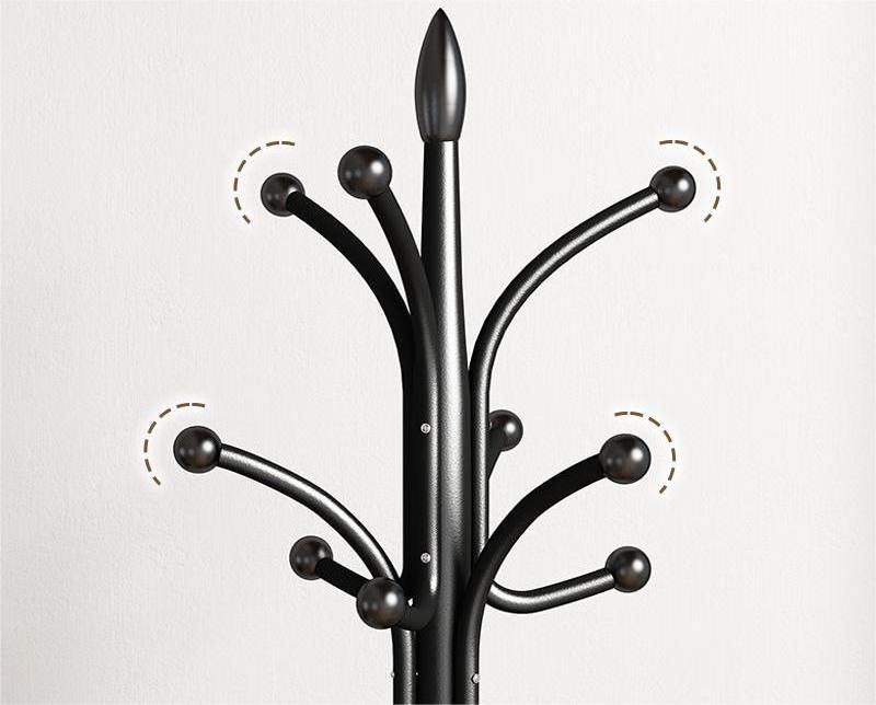 Metal floor standing coat rack