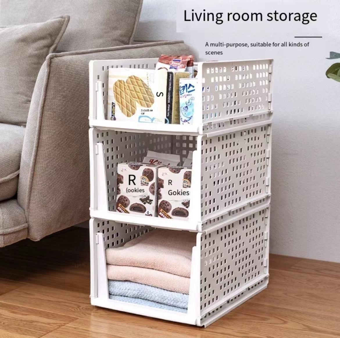 customized Living room Foldable Clothes Storage Cubby Hanging Shelves Closet Organizer Drawer with hooks