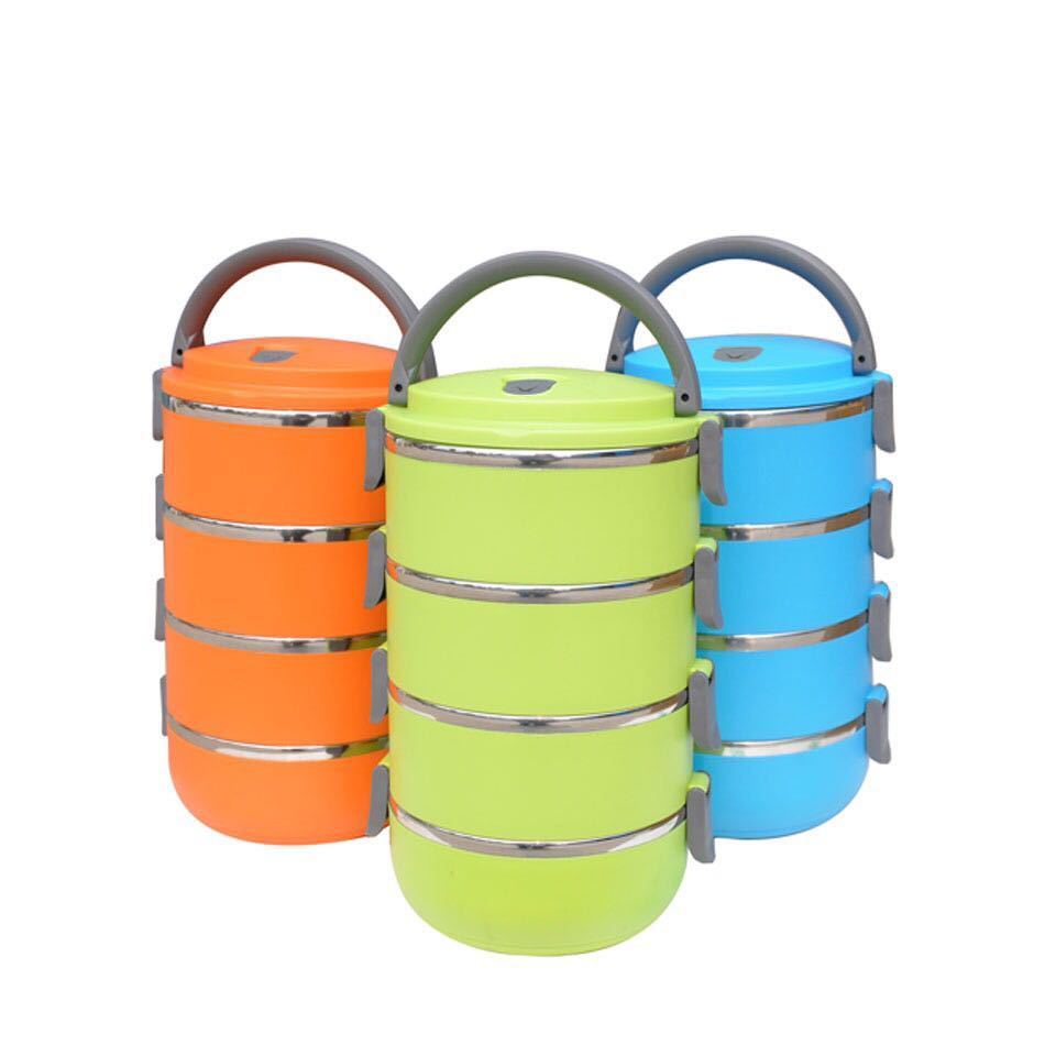 large capacity optional kitchen food container Removable dividers food warmer hot pot Insulated lunch box container