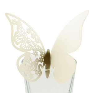 MU 2023 3d Butterfly Heart Laser Cut Seating Card Wedding Party Favors Table Name Place Cards Decoration