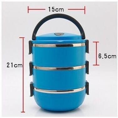 Bento Box Adult Lunch Box 1/2/3 Tier Stainless Steel Stackable Thermal Food Container